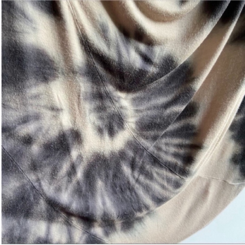 Young Fabulous & Broke top black tie dye dolman sleeve cowl neck - Picture 2 of 7